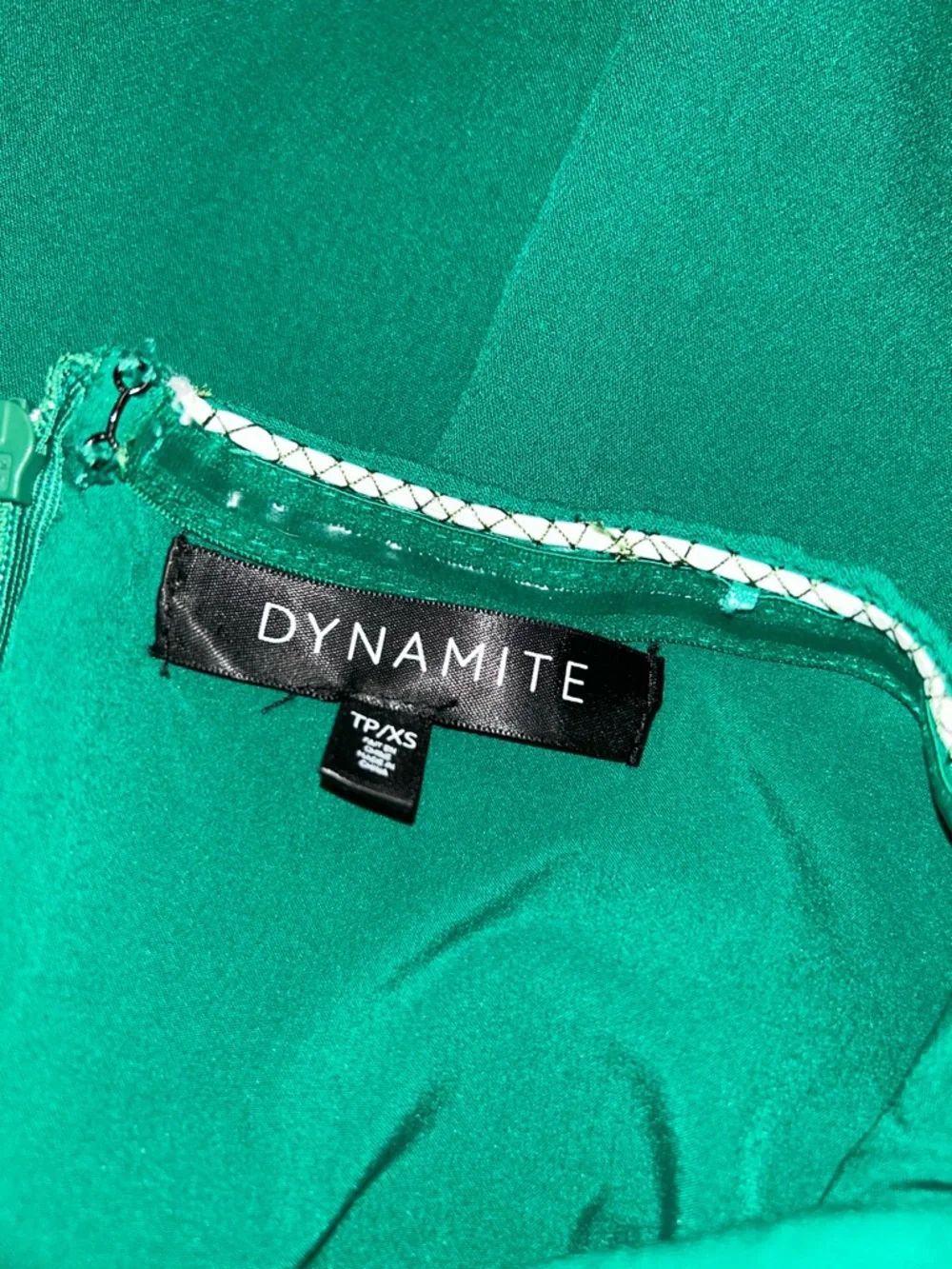 Dynamite Emerald Green Strapless Peek-a-boo Dress - Picture 4 of 4